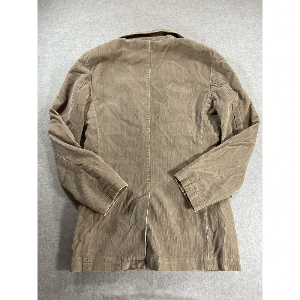 J.Crew Mens Vintage Cord Blazer Tan Brown Cotton Corduroy Sport Coat Small J82